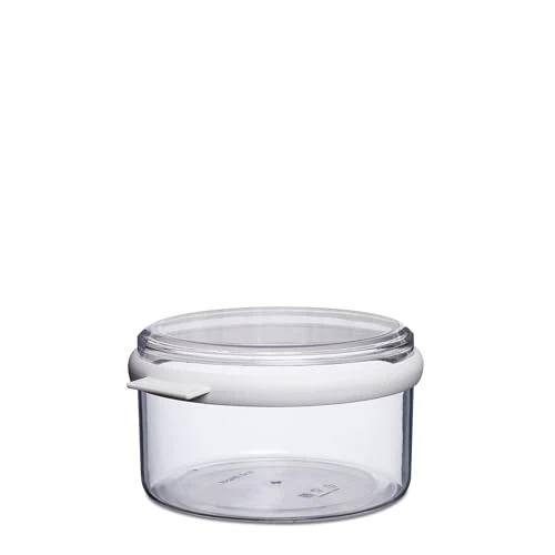 Mepal Stora Opbergdoos voor levensmiddelen, transparant, met deksel, voor droge voedingsmiddelen, keukenorganizer, voor koekjes en snoep, 1500 ml, wit