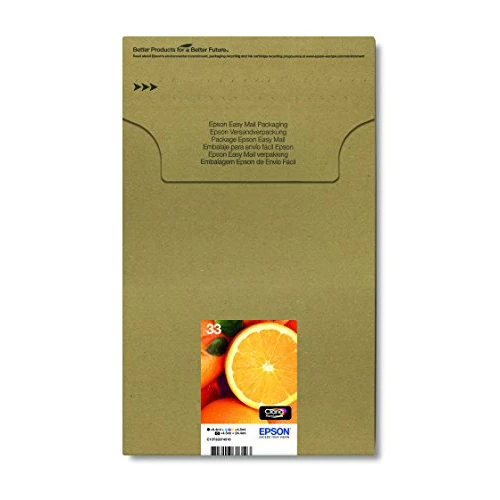 Offerta a tempo: Epson Multipack di cartucce originali Claria Arance 33-5 colori: Cartuccia nero, ciano, magenta, nero Photo, giallo - 1 x 6,4 ml, 4 x 4,5 ml - I migliori risultati con gli inchiostri originali - 11% da 81.26 € a 72.54 €