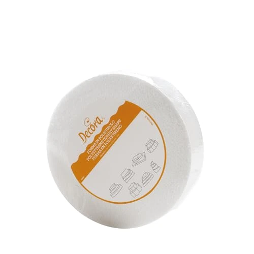DECORA 0173815 POLYSTYRENE Disk Ø 30 X H 10 CM, Polistirolo, Off-White