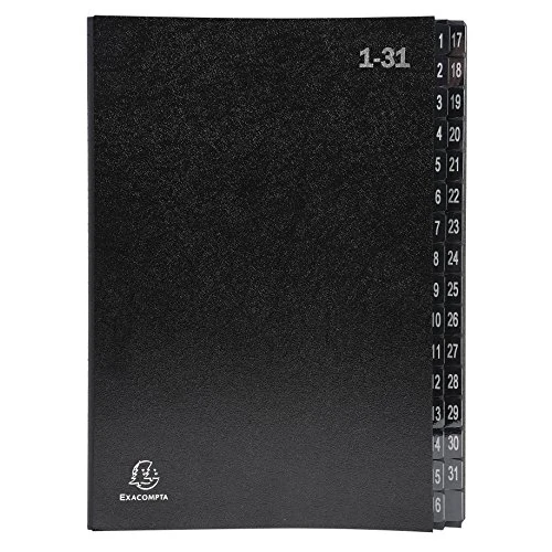 Offerta a tempo: Exacompta 57032E - Cartella portadocumenti riciclata, in cartone extra resistente, 32 scomparti, 1 – 31, per DIN A4, fori di visualizzazione rinforzati in plastica, motivo: angelo, blu - 35% da 23.90 € a 15.46 €