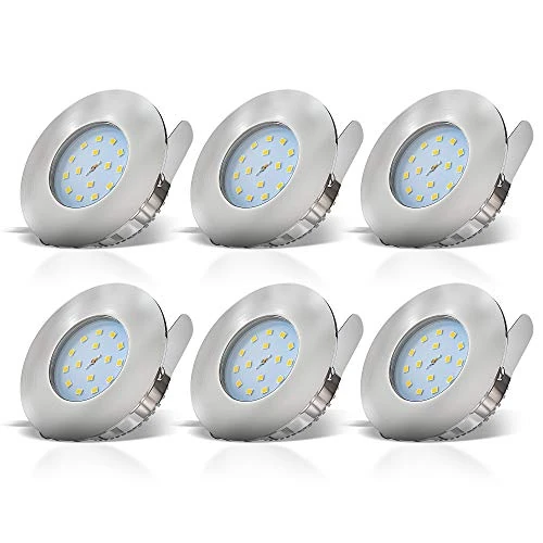 Oferta limitada: B.K.Licht - 6 x 5W LED Focos Empotrables, diámetro 75 mm IP44, Blanco Cálido 3000 K 400 lm, Profundidad 30 mm, Downlight de 46.99 € a 46.99 € (ahorro 0.00%)