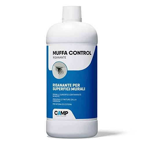 Offerta a tempo: CAMP Muffa Control Risanante - Trattamento Antimuffa per Muri Interni ed Esterni, Soluzione Risanante Pronta all'Uso - Inattiva le Muffe Esistenti ed Evita la Ricomparsa - Prodotti Pulizia Casa, 1 l - 0.00% da 18.90 € a 18.90 €