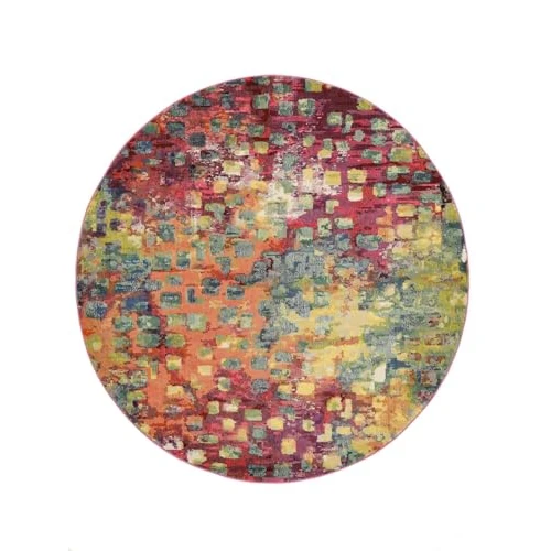 Offre limitée : RugVista Davina Tapis Moderne, Ø 250 cm, Rond, Poil Moyen, Nettoyage à Sec, Salon, Salle de séjour, Chambre, Salle à Manger, Multicolore de 255.00 EUR à 255.00 EUR (remise 0%)