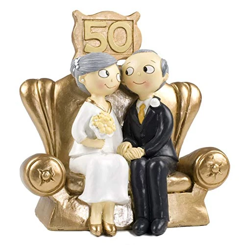 Offerta a tempo: Mopec Pop & Fun - Figura per Torta di Nozze d'oro, 50° Anniversario - 24% da 29.43 € a 22.27 €