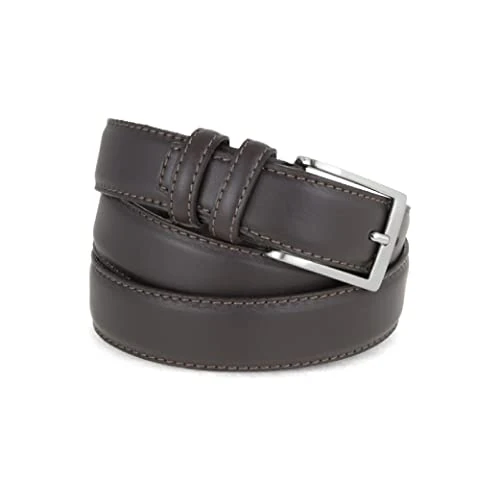 La Bottega del Calzolaio Cintura uomo in pelle testa di moro classica, elegante, artigianale e made in Italy 3,5 cm (115 cm (46/48-48/50 EU))