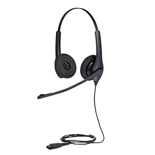 Offerta a tempo: Jabra Biz 1500 Quick Disconnect On-Ear Stereo Headset - Corded Headphone with Noise-cancelling Microphone and Volume Spike Protection for Deskphones, Black - 42% da 101.26 € a 58.99 €