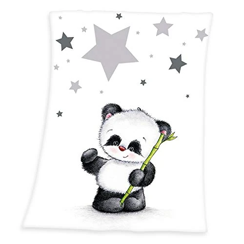 Offerta a tempo: Herding Coperta per Bambini, Motivo con Panda, 75 x 100 cm, Microfibra, Bianco - 0.00% da 12.95 € a 12.95 €