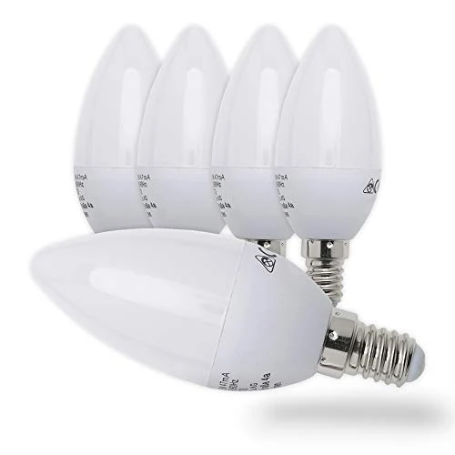 Offerta a tempo: B.K.Licht Lampadine LED luce calda, 5W (equivalente a 40W), attacco E14, confezione da 5, 470 lumen, 3000 K, luci a candela per plafoniere e lampade - 0.00% da 10.99 € a 10.99 €
