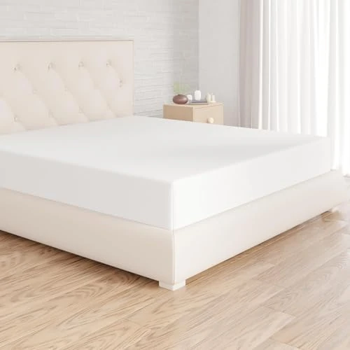Offre limitee: Amazon Basics Drap Housse, 200 x 200 x 30 cm, en Polyester Microfibre pour Matelas Épais jusqu'à 30 cm, Blanc de 15.19 EUR a 10.63 EUR (economie 30%)