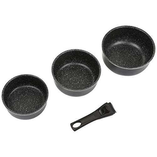 Offerta a tempo: JJA 135112-Set di 3 pentole con Manico Rimovibile, in Pietra, 16/18/20 cm - 31% da 49.99 € a 34.32 €