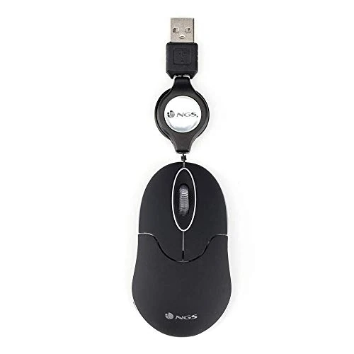 NGS SINBLACK mysz optyczna USB 1000DPI, czarna, szara - (USB, podróże, przyciskane przyciski, koło, optyczna, 1000 DPI)