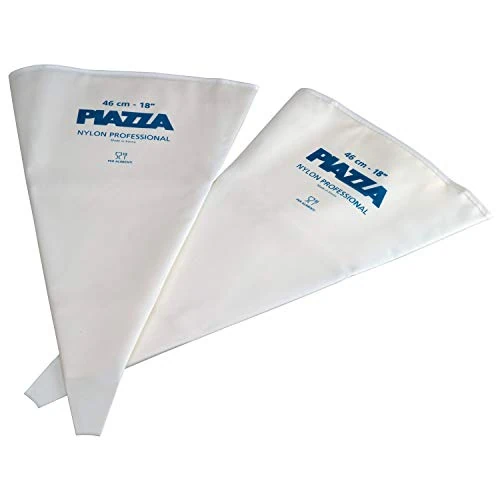 Offerta a tempo: PIAZZA - Sac a Poche Professionali Senza Beccucci - Confezione 2 Sacchetti da 46 cm - Per Realizzare Decorazioni su Dolci, Torte, Cioccolatini e Pasticcini - Riutilizzabili e Resistenti in Nylon - 25% da 13.72 € a 10.25 €