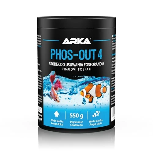 Limited-time offer: Phosphate Remover Aquarium – ARKA Phos-Out 4 Granules 1000 ml – removes phosphate, silicate & tannins – iron hydroxide media for freshwater & marine tanks – with filter bag – pH neutral & residue-free from 13.73 GBP to 13.73 GBP (save 0%)