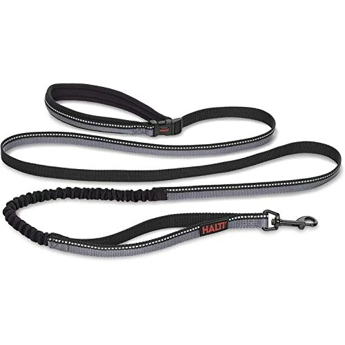 Offerta a tempo: Guinzaglio Active HALTI - Impugnatura imbottita in neoprene, tessuto ammortizzante 3M catarifrangente. Guinzaglio utilizzabile senza mani, ideale per cani medi e grandi (Taglia L, Nero) - 11% da 21.99 € a 19.52 €