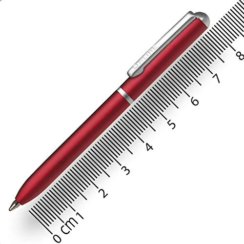 Offerta a tempo: Online mini penna a sfera Twist rossa con clip in metallo ricarica penna standard piccole penne per la borsa lunghezza 8 cm, si adatta a portafogli e piccole borse biro con colore nero scrittura - 0.00% da 7.64 € a 7.64 €