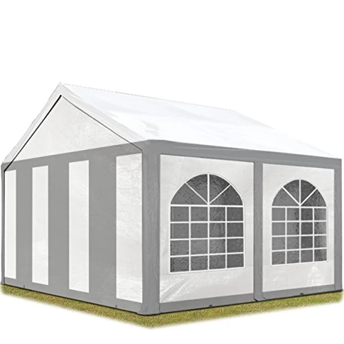 Offerta a tempo: TOOLPORT Tendone per Feste 3x4 m Gazebo Party per sagre, mercati ca. PE 450 N Bianco-Grigio - 34% da 449.00 € a 295.00 €