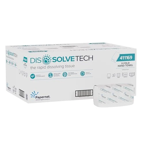 Oferta limitada: Papernet 411169 Toallas de mano Plegado V Dissolve Tech - Caja de 15 paquetes (Total toallas 3150) - ideal para lugares de alto trafico de 45.73 EUR a 45.73 EUR (ahorro 0%)