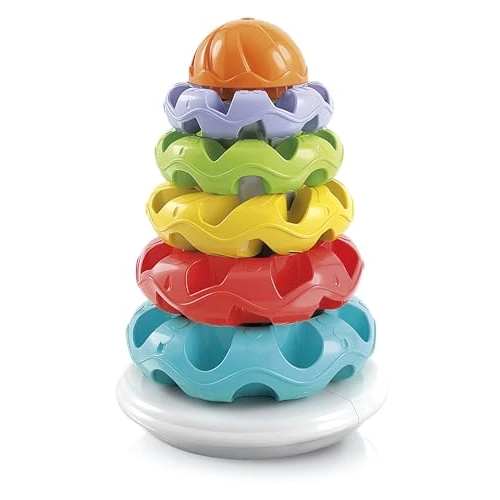 Clementoni Stacking Rings Baby Klocki, Wielokolorowy, Od 6 miesięcy