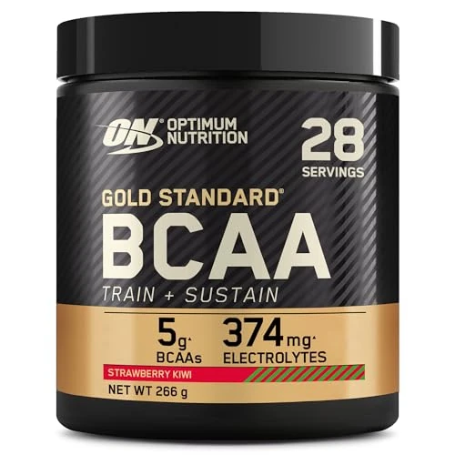 Offerta a tempo: Optimum Nutrition Gold Standard BCAA in Polvere, Gusto Fragola e Kiwi, 266g, 28 Porzioni - 38% da 32.99 € a 20.39 €