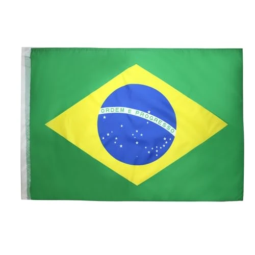 Tijdelijke aanbieding: Brazilië Vlag 90x60 cm voor een paal - Braziliaanse vlaggen 90 x 60 cm - Banner 2x3 ft met gat licht polyester - AZ FLAG van 8.92 € naar 8.92 € (0.00% korting)