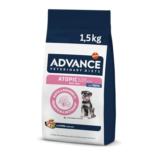 Offerta a tempo: Advance Veterinary Diets - Atopic Mini - Cibo per Cani con Problemi di Dermatite Atopica con Trota - 1,5kg - 35% da 19.49 € a 12.62 €