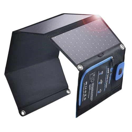 Offerta a tempo: BigBlue 28W Caricabatterie Solare Portatile con Amperometro Digitale - 0.00% da 69.99 € a 69.99 €