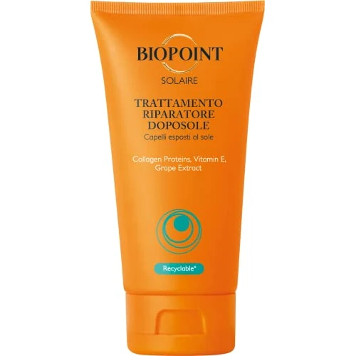 Offerta a tempo: Biopoint Solaire - Trattamento Riparatore Doposole Capelli con Vitamina E, Contrasta Secchezza e Stress Solare, Azione Ristrutturante e Idratante, Dona Morbidezza e Nutrizione, 150 ml - 30% da 6.90 € a 4.82 €
