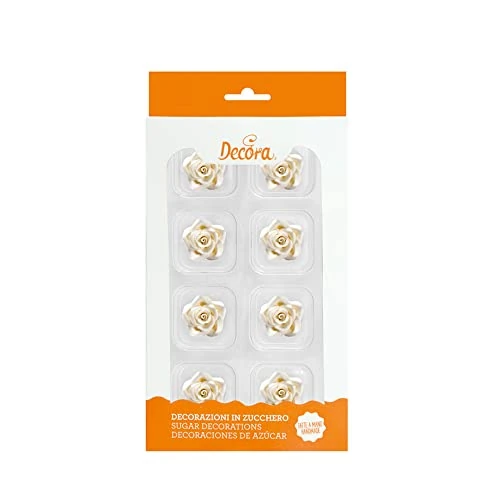 Decora 0500382 Confezione da 8 Rose Piccole Bianca