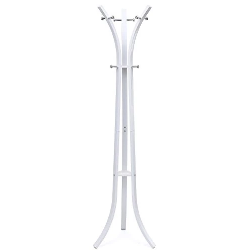 SONGMICS Metal Coat Stand Coat Stand 176 cm hoog Wit - Edel en zeer stabiel RCR01W