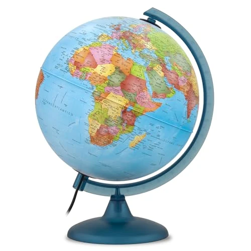 Offerta a tempo: Tecnodidattica Night&Day - Mappamondo con doppia cartografia Politica e Costellazioni celesti, mappamondo accurato in lingua italiana, Diametro 25 cm - 3% da 27.25 € a 26.49 €