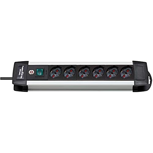 Oferta limitada: Brennenstuhl Premium-ALU-Line, Enchufe múltiple con Interruptor de Seguridad (Cable 3 MT – Regleta 6 Tomas (Aluminio) para Conectores eléctricas con protección pararrayos de 21.21 € a 21.21 € (ahorro 0.0%)