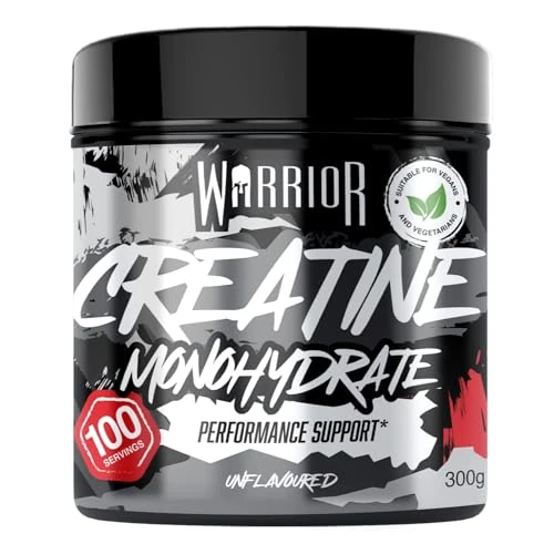 Oferta limitada: Monohidrato de creatina en polvo Warrior 300g (100 raciones) - Micronizado para facilitar la mezcla y el consumo - Mejora el rendimiento físico/recuperación - Sin gominolas ni comprimidos (Sin sabor) de 17.99 € a 13.16 € (ahorro 27%)
