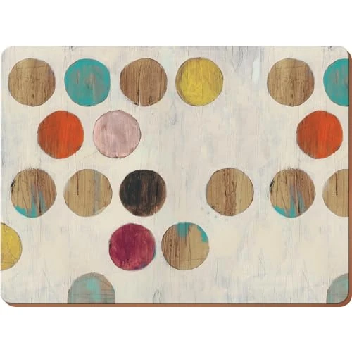 Limited-time offer: Creative Tops Retro Spot Premium Cork-backed Large Placemats, Multi-colour, 0.500 x 29.000 x 40.000 cm, Set of 4 from 28.49 GBP to 18.99 GBP (save 33%)