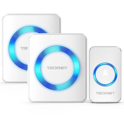 Offerta a tempo: Campanelli Wireless Impermeabile, TeckNet Campanello Senza Fili Portatile Wireless Doorbell, 55 Suonerie, Indicatori LED, 400M Operativo a grande Distanza, 5 Volumi Selezionabili, Italia Spina - 10% da 25.99 € a 23.42 €