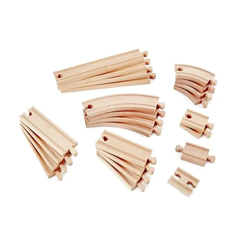 Offre limitée : Hape Jouet Coffret d'Extension de Rails pour Circuit Train Bois - Jeu Educatif pour Enfant de 3 Ans et Plus - 24 pièces Virages et Lignes Droites en Bois de Hêtre - Compatible Marques Traditionnelles de 19.99 € à 18.06 € (10% de remise)