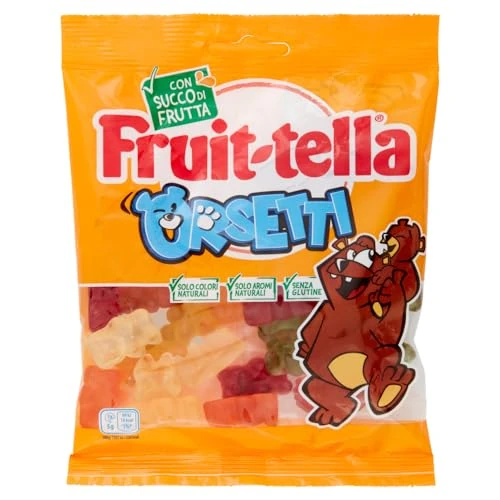 Fruittella Orsetti, Caramelle Gommose, Gusto Frutti Assortiti con Succo di Frutta, Senza Glutine, Confenzione da 1 Busta da 175g, da Portare Sempre con te e da Condividere con chi vuoi