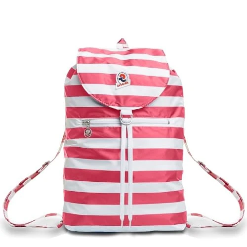 Zeitlich begrenztes Angebot: Invicta Tagesrucksack Rucksack für Reisen Outdoor - Daypack für Damen, Herren, mit Hüftgurt - faltbar 8 LT - Ultra leicht, Handgepäck mit Reißverschluss, gestreift zweifarbig pink/weiß Minisac von 33.13 € auf 33.13 € (0.00% Ra