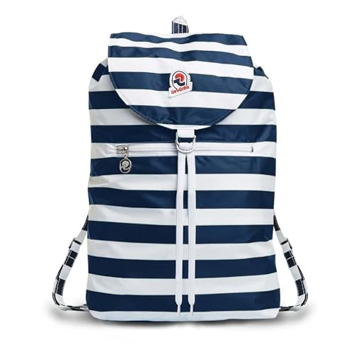 Offerta a tempo: Invicta Zaino Minisac Next, Blu, Richiudibile e Tascabile, Viaggio e Tempo Libero, Zainetto Uomo Donna a Righe, Packable - 23% da 39.00 € a 29.99 €