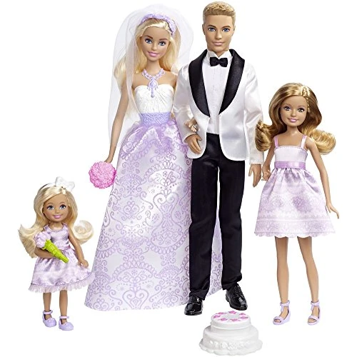 Oferta limitada: Barbie Conjunto de Boda con muñecos Novios, Stacie, Chelsea y Accesorios (Mattel DRJ88) de 65.00 EUR a 65.00 EUR (ahorro 0%)