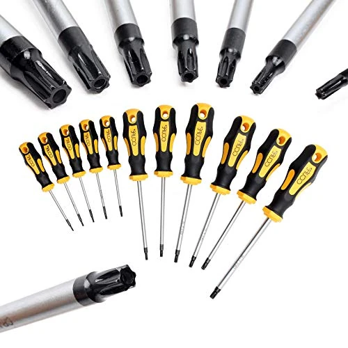 Offerta a tempo: CCLIFE Set Cacciaviti Torx professionali precisione T6-T40 magnetici,11 Pezzi Con foro - 15% da 19.99 € a 17.08 €