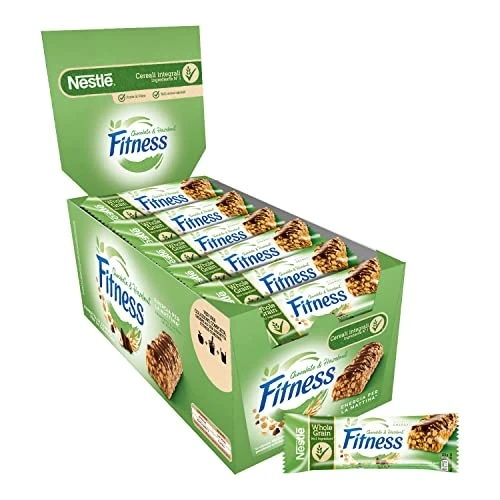FITNESS Chocolate Hazelnut Barrette Cereali Integrali con Cioccolato al Latte e gusto Nocciola, 24 Barrette da 22,5g (540g)