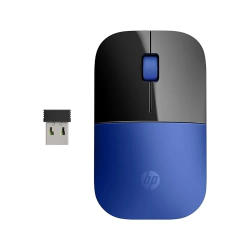 Offerta a tempo: HP Z3700 Mouse Wireless, Sensore Preciso, Tecnologia LED Blue, 1200 DPI, 3 Pulsanti, Rotella Scorrimento, Ricevitore USB Wireless 2.4 GHz Incluso, Design Pratico e Confortevole, Blu - 35% da 22.99 € a 14.99 €