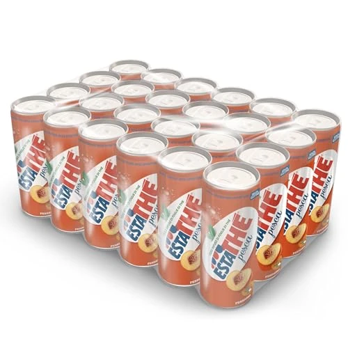 Offerta a tempo: Estathé Pesca - The Freddo con Vero Infuso di Foglie di The e Succo di Pesca, Bevanda Analcolica Senza Glutine, 24 Lattine da 330 ml - 14% da 23.76 € a 20.49 €