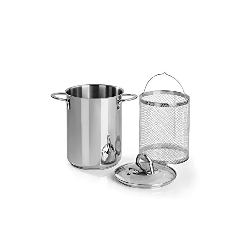 Barazzoni Cuoci Asparagi e Verdure con Cestello, Diametro cm 16, Acciaio INOX 18/10