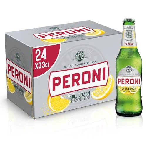 Offerta a tempo: Peroni Chill Lemon Birra al Limone, Cassa Birra con 24 Birre in Bottiglia da 33 cl, 7.92 L, Birra Radler dal Gusto Naturale di Limoni Aspro e Bilanciato, Gradazione Alcolica 1.3% Vol - 13% da 18.32 € a 15.92 €