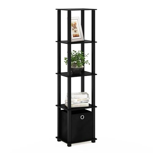 Offerta a tempo: Furinno Scaffali senza Attrezzi, Legno, Black/Black Bin, 4 - 0.00% da 57.88 € a 57.88 €