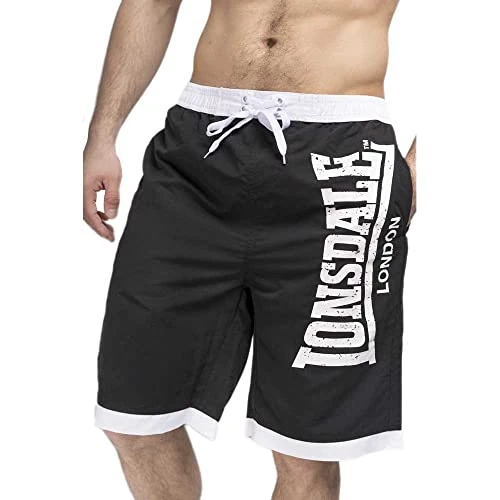 Lonsdale London Clennel Männer Badeshort schwarz S 100% Polyester Streetwear