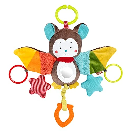 Oferta limitada: Fehn 067712 Juguete de actividad motora para colgar con diseño de murciélago, cuenta con espejo y anillos para morder, agarrar y producir sonidos, Para bebés y niños pequeños de 0+ meses de 14.92 EUR a 14.49 EUR (ahorro 3%)
