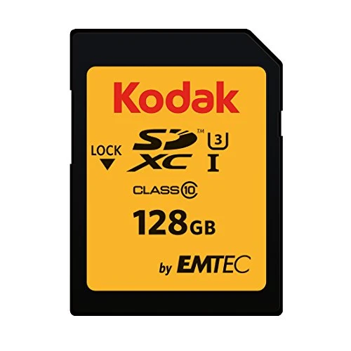 Offerta a tempo: 128GB Scheda SD Emtec Kodak SDHC classe 10 UHS-I U3 Ka.Blist [EKMSD128GXC10HPRK] — 37% da 34,79 € a 21,94 €