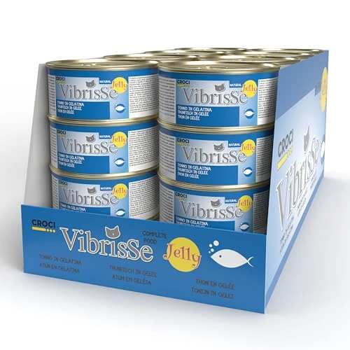Offre limitée : CROCI Vibrisse Jelly Nourriture pour Chat Tuna 70 g Set de 24 de 27.04 EUR à 18.99 EUR (remise 29%)